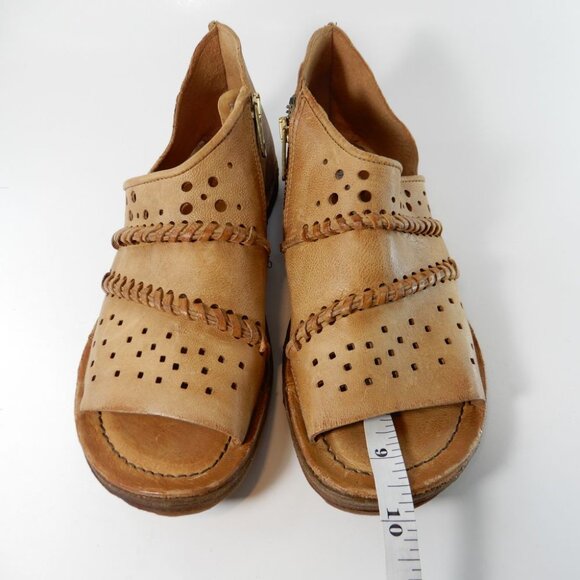 A.S.98 Reign Boho Flat Sandals Size 37 6.5 7 Camel Brown Leather NEW $250 - Picture 11 of 14